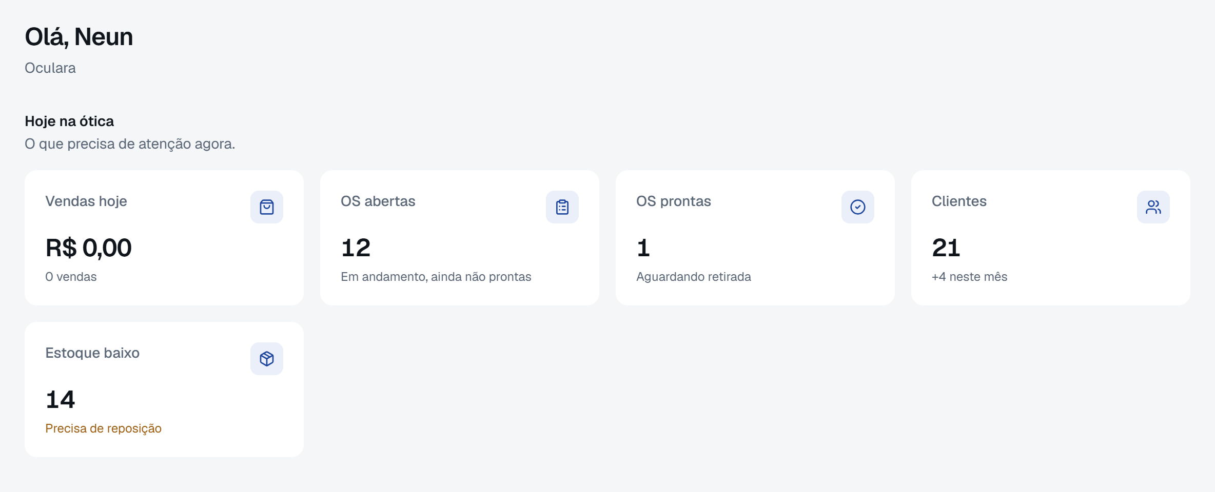 O painel responde à pergunta da manhã: quanto vendeu, o que está pronto, o que atrasou.
